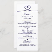 We binden de knoop Nautical Beach Wedding Menu (Voorkant / Achterkant)
