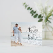 We binden de niet-bruiloft met de foto van de datu briefkaart (Staand voorkant)