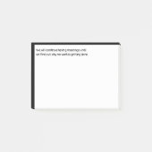 We blijven vergaderen totdat we erachter komen post-it® notes (Voorkant)