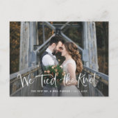 We bonden de knoop door | Aankondiging van Photo E Briefkaart (Voorkant)