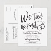 We bonden de knoop door | Uitnodiging voor een huw (Voorkant / Achterkant)