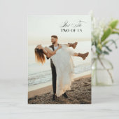 We bonden de knoop kalligrafie 5 foto's bruiloft aankondiging (Staand voorkant)