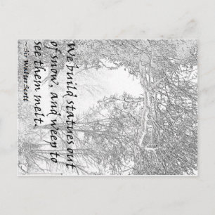 We bouwen beelden uit sneeuw... briefkaart