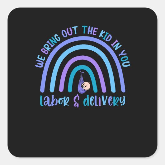 We brengen het Kind in je op. Vierkante Sticker (Voorkant)