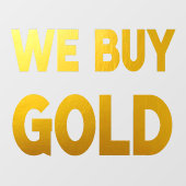 We Buy Gold Groot Raamsticker (Vel)