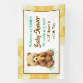 We Can Bear-ly Wait! Boy's Baby Shower Spandoek (Verticaal)