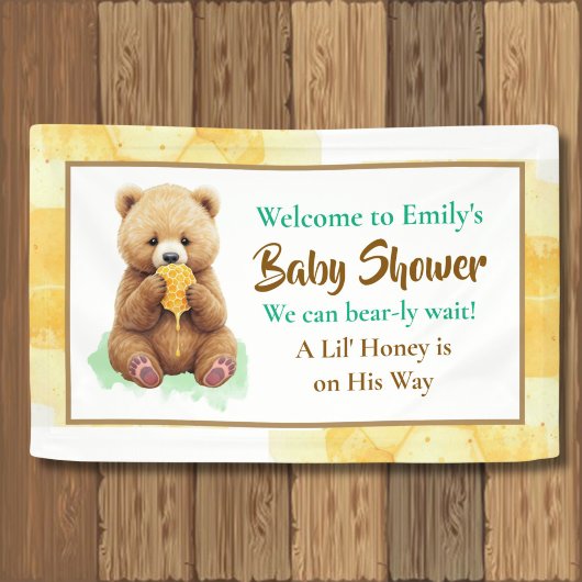We Can Bear-ly Wait! Boy's Baby Shower Spandoek