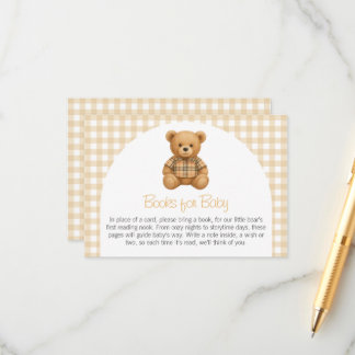We Can Bearly Wait Baby Shower Books for Baby Informatiekaartje