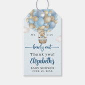 We Can Bearly Wait Baby Shower Boy Cadeaulabel (Voorkant)
