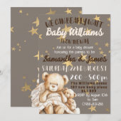 We can bearly wait baby shower invitation kaart (Voorkant / Achterkant)