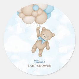 We Can Bearly Wait Baby Shower Ronde Sticker