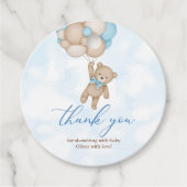 We Can Bearly Wait Baby Shower Thank You Bedankjes Labels (Voorkant)
