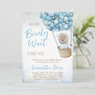 We Can Bearly Wait Baby Shower Uitnodiging