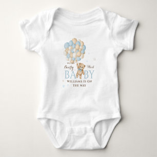 We Can Bearly Wait Ballon Beer Jongens Baby Borrel Romper