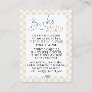 We Can Bearly Wait Boeken voor Baby Boy Shower Informatiekaartje