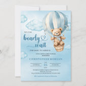 We can bearly wait boy baby shower invitation (Devant)