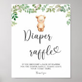 We can bearly wait diaper raffle poster (Devant)