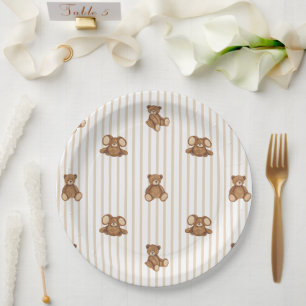 We Can Bearly Wait Elegante Baby Shower Papieren Bordje
