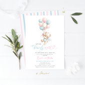 We Can Bearly Wait Gender Reveal Baby Shower Kaart