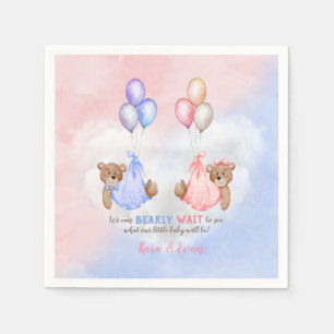 We Can Bearly Wait Geslacht Onthulling Beren Roze Servet