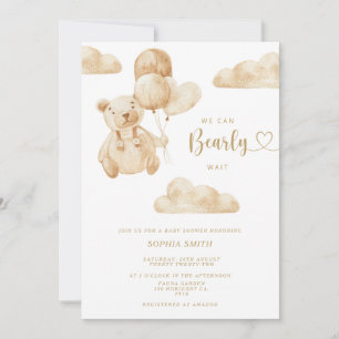 We Can Bearly Wait Geslachtsneutrale Baby Shower Kaart