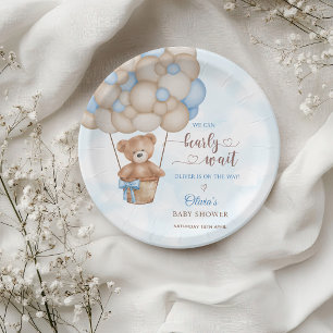 We Can Bearly Wait Heet Luchtballon Baby Shower Papieren Bordje