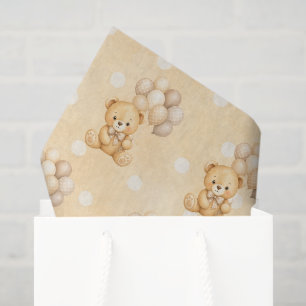 We Can Bearly Wait Neutrale Teddybeer Baby Shower Tissuepapier