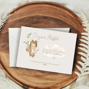 We Can Bearly Wait Schattige Boho Luier Raffle  Informatiekaartje