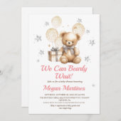 We Can Bearly Wait Teddy Baby Shower Uitnodiging (Voorkant / Achterkant)