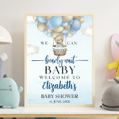 We can Bearly wait - Teddy Bear Baby Shower Boy Poster