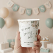 “We Can Bearly Wait” Teddy Bear Baby Shower  Papieren Bekers