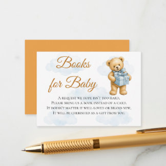 We Can Bearly Wait Teddybeer Baby Jongens Shower Informatiekaartje