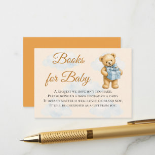 We Can Bearly Wait Teddybeer Baby Jongens Shower Informatiekaartje