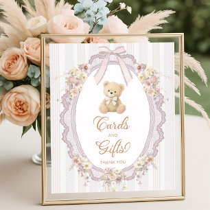 We Can Bearly Wait Teddybeer Kaarten en Cadeaus Poster