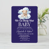 We Can Bearly Wait Theme Baby Shower Invitation (Debout devant)