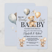 We Can Bearly Wait Theme Baby Shower Invitation Kaart (Voorkant / Achterkant)