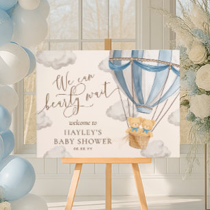 We Can Bearly Wait Tweeling Baby Shower Welkom Poster