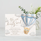 We Can Bearly Wait Twins Baby Shower Invitation (Debout devant)