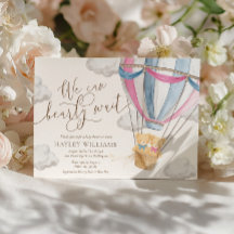 We Can Bearly Wait Twins Baby Shower Invitation