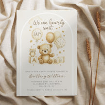 We Can Bearly Wait Uitnodiging Voor Baby Shower