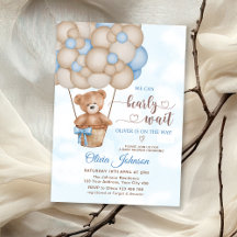 We Can Bearly Wait Warmeluchtballon Baby Shower