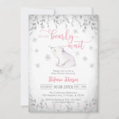 We Can Bearly Wait Winter Baby Shower Invitation (Devant)