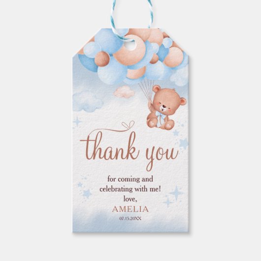 We Can Berly Wait Teddy Bear Baby Shower  Cadeaulabel (Voorkant)