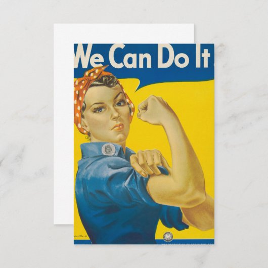 We Can Do It! door J. Howard Miller Bedankkaart (Voorkant / Achterkant)