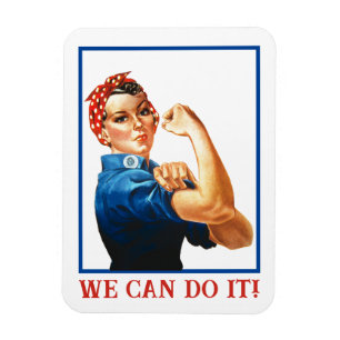 We Can Do It Rosie de Klinker Vrouwen Macht WWII Magneet
