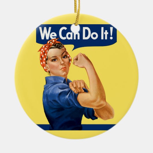 We Can Do It! Rosie the Riveter Keramisch Ornament (Voorkant)