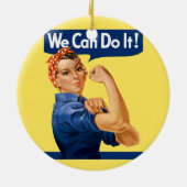 We Can Do It! Rosie the Riveter Keramisch Ornament (Achterkant)