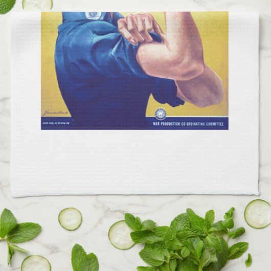 We Can Do It Rosie the Riveter Verenigde Staten Theedoek (Gevouwen)