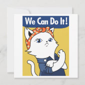 We Can Do It! White Cat Rosie the Riveter (Achterkant)