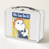 We Can Do It! White Cat Rosie the Riveter (Voorkant)
